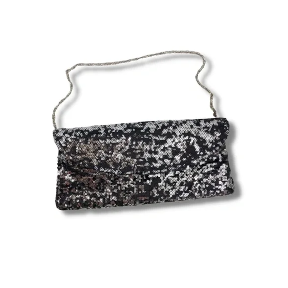 Jeanne Lottie Sequin Clutch With Chain Strap - Picture 2 of 6